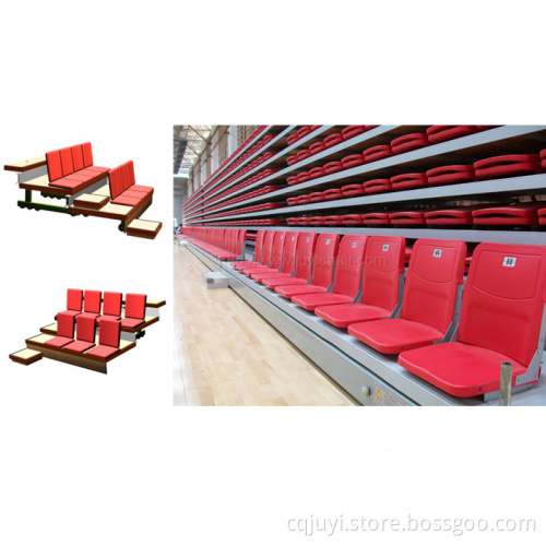 JY-769 factory price chinese furniture cheap basketball bleacher metal bleacher telescopic grandstand basketball bleacher